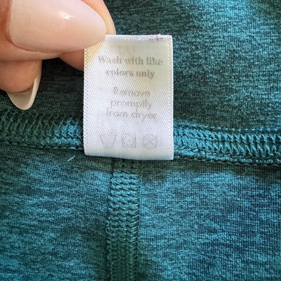 FLEO Teal Heathered Athletic Booty Shorts Size Med Gym Workout Crossfit Lifting - Picture 5 of 8